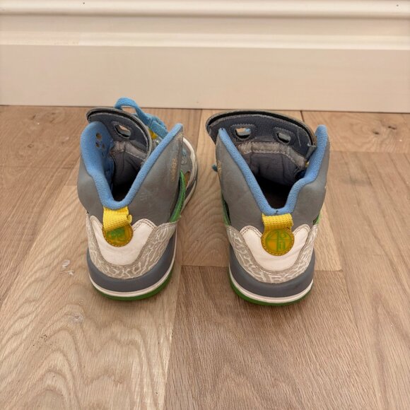 Nike Air Jordan Spizike Easter Boys Kids Stealth/Poison Green/Blue Sneakers Shoe - Picture 4 of 4